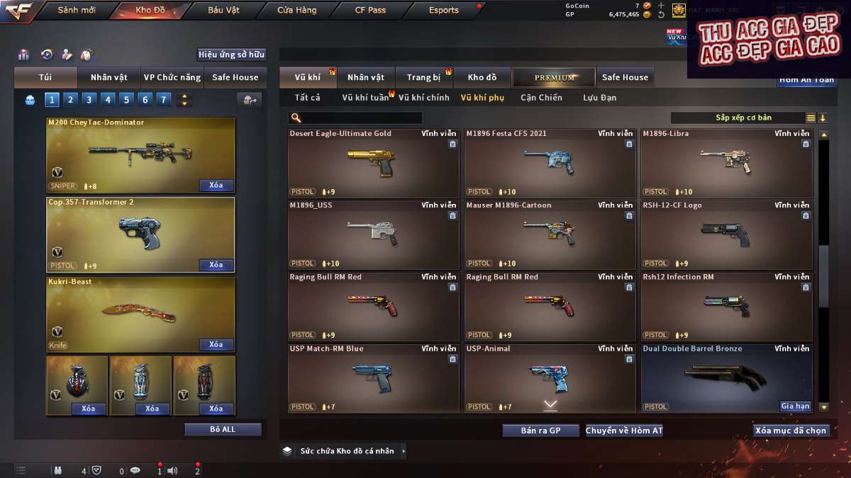 shop acc cf uy tin gia re
